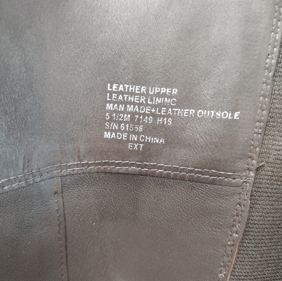 Tory Burch Tall Riding Boots Brown Leather Side Zip Accent Buckle Logo Size 5.5m - Picture 6 of 12